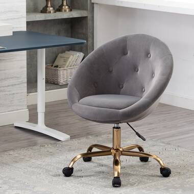 Desk chair grey online velvet